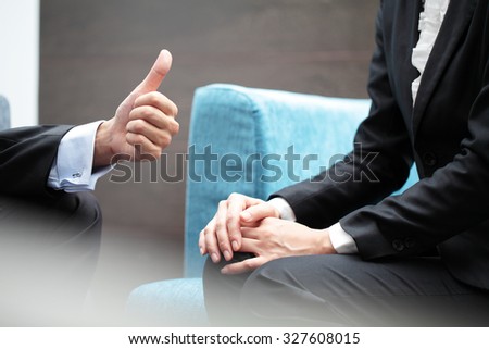 Business Meeting Thumb Up