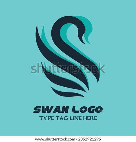 SWANS LOGO DESIGN, MAKING VACTOR FILE BY ILLUSTRATOR, WHICH IS USING FOR BUSINESS, COMPANY LOGO