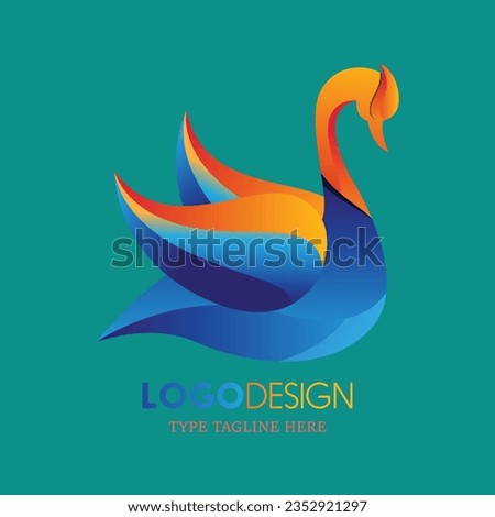 SWANS LOGO DESIGN, MAKING VACTOR FILE BY ILLUSTRATOR, WHICH IS USING FOR BUSINESS, COMPANY LOGO