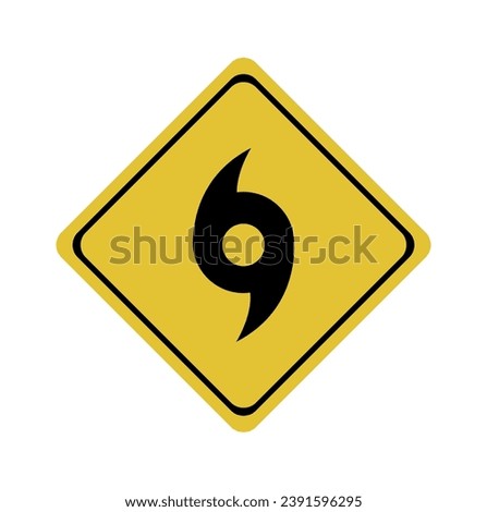 Hurricane season with symbol sign against a stormy background and copy space. dirty and angled sign adds to the drama. hurricane sign, hurricane season sing on cloudy background