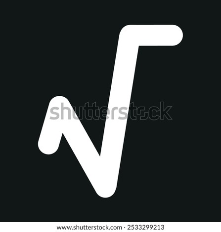 Square root icon pack. Math root number formula vector sign. Mathematic square root of x icon.