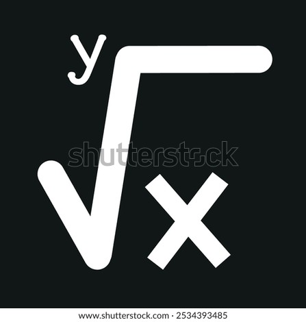 Square root icon pack. Math root number formula vector sign. Mathematic square root of x icon.