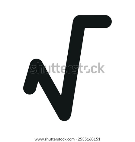 Square root icon pack. Math root number formula vector sign. Mathematic square root of x icon.