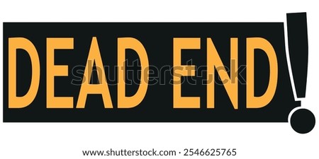  Dead end sign vector icon