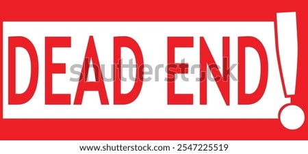  Dead end sign vector icon