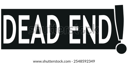  Dead end sign vector icon