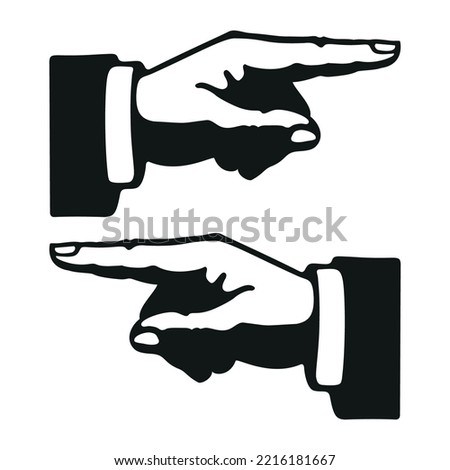 Black Hand Right Left. App Icon Design Vector. Vector illustration