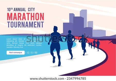 Great elegant vector editable marathon poster background design for your marathon championship event	