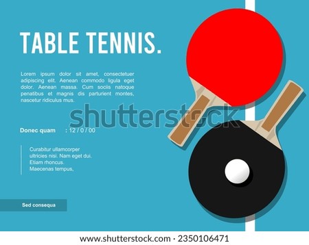 Great simple table tennis ping pong background design for any media