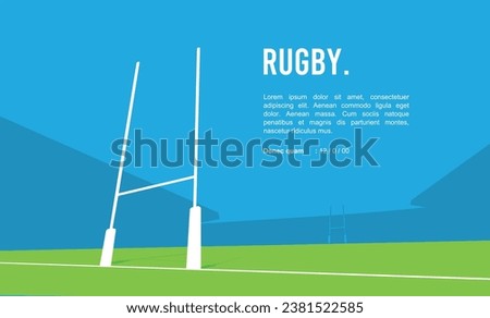 Attractive editable vector rugby field background design great for your design resources print and others