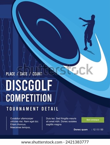 Great editable vector flat of discgolf poster best for any digital graphic and printing purpose