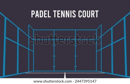 Great editable vector file illustration of padel tennis court in classy and unique style best for your digital design and print mockup