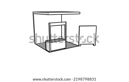 a display booth to sell products with a simple design