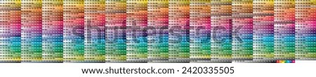 Pantone+ CMYK Coated Colour Chart, 2200 x 440mm, accurate CMYK Values for printing, CMYK, RGB Value and Pantone Name on each colour, 2864 colours Full Pantone Colour Book