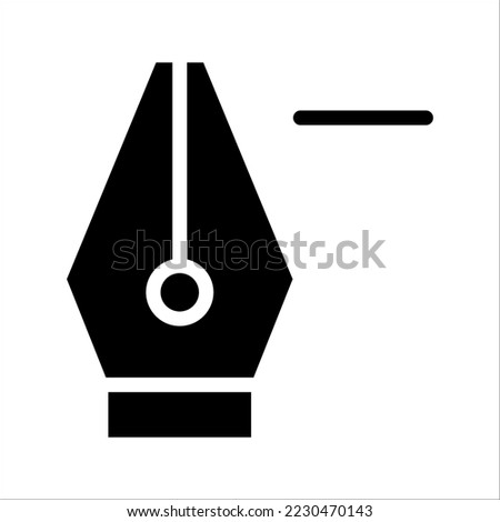 pen tool icon on white background