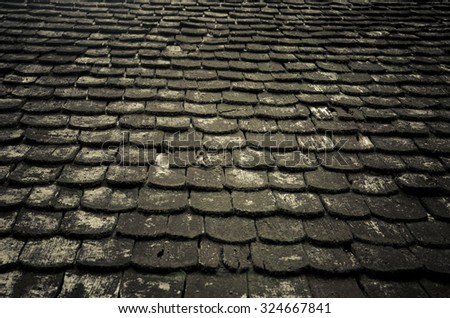 old black pattern roof wood