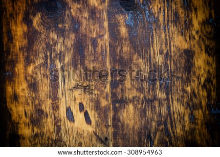 Background of old wood with dark corners