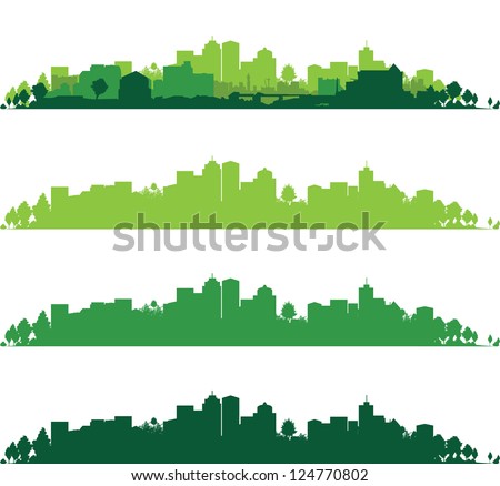 set of cityscapes