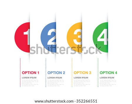 multi coloured numbered option background