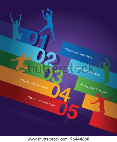 abstract number line background