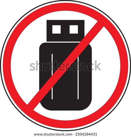 Do not use unknown devices, storage devices, pen drives, external hard drive, CD, DVD sign vector