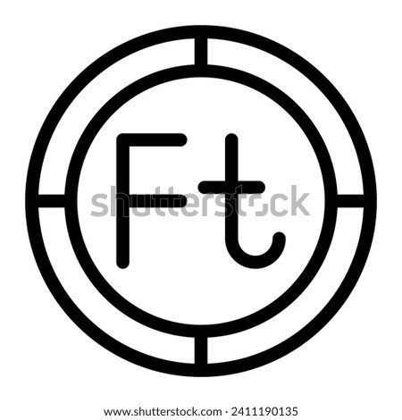 Forint Hungaria icon. Outline Forint vector icon for web design isolated on white background