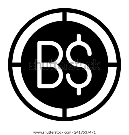Brunei money flat icon. vector illustration of brunei money vector icon for web design, app mobile and software interfaces.  isolated on white background