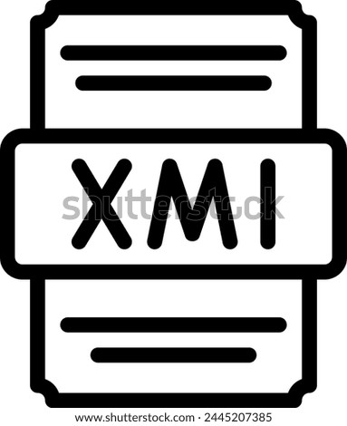 XML icons file type. spreadsheet files document icon with outline design. vector illustration