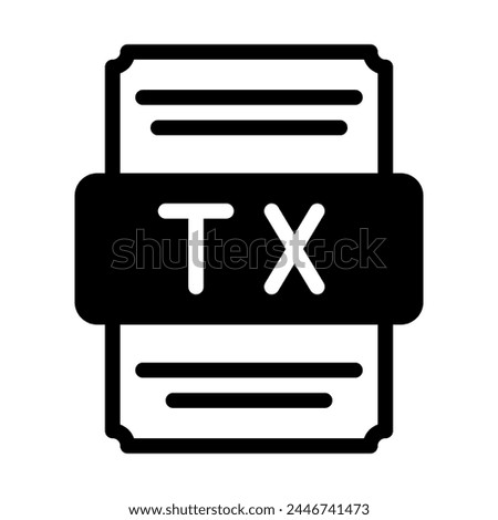 Thmx spreadsheet file icon with black fill design. vector illustration.