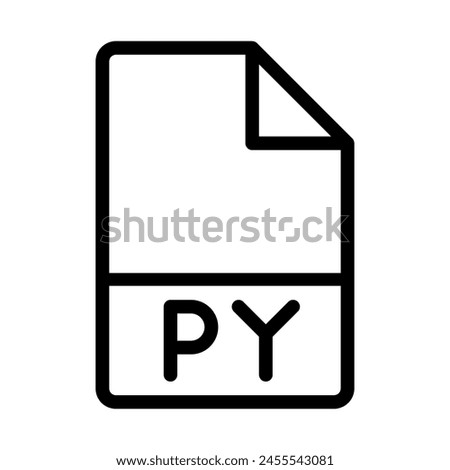 Py file type icons. files and document format design icon symbol.