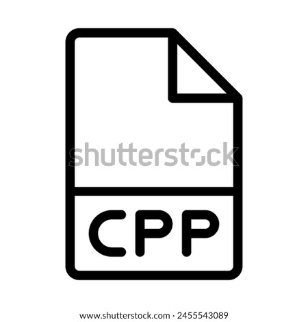 Cpp file type icons. files and document format design icon symbol.