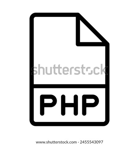 Php file type icons. files and document format design icon symbol.