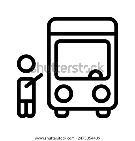 Shuttle bus line icon. transportation pick up icons can be used for websites, UI and mobile apps. Vector Illustrations.