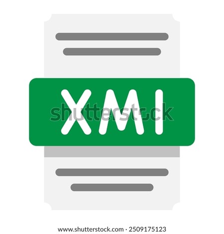 Xml stylized spreadsheet document icon flat icons, suitable for website, ui and mobile app. vector illustration.