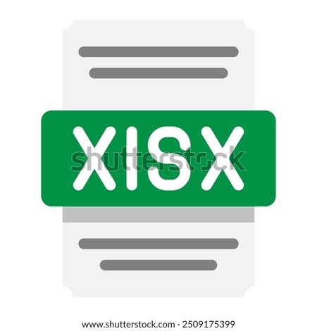 Xlsx spreadsheet file flat icons, suitable for website, ui and mobile app. vector illustration.