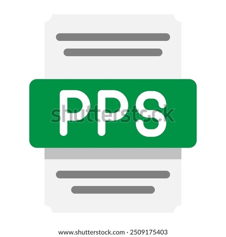 Pps spreadsheet and data file flat icons, suitable for website, ui and mobile app. vector illustration.