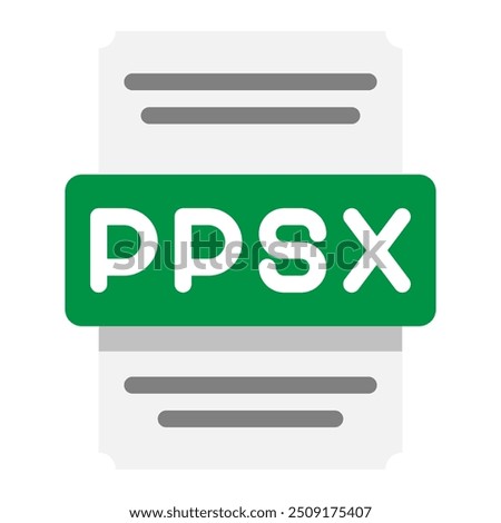 Ppsx spreadsheet icons for business use flat icon, suitable for website, ui and mobile app. vector illustration.