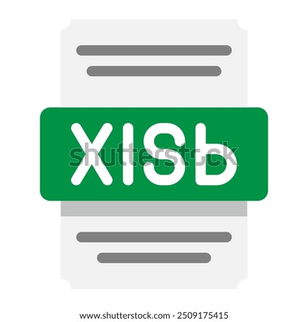 Xlsb spreadsheet document flat icons, suitable for website, ui and mobile app. vector illustration.