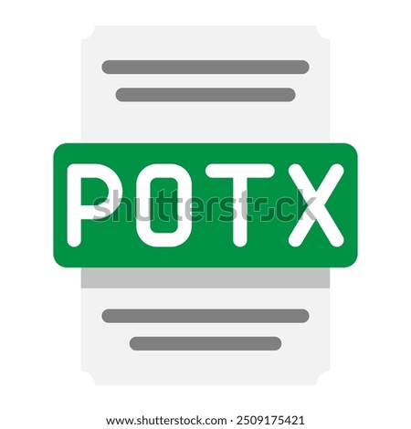 Potx Editable Spreadsheet Document flat Icons, suitable for website, ui and mobile app. vector illustration.