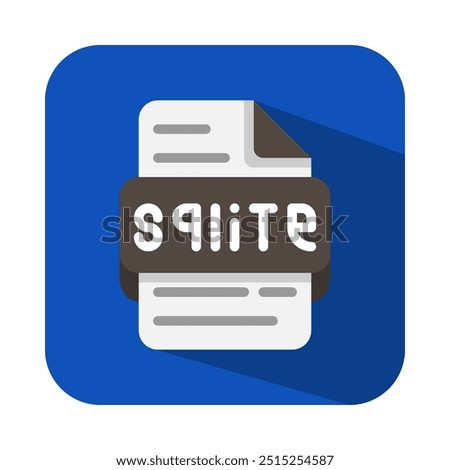 Sqlite document database flat icons. Suitable for websites, UI and mobile apps.