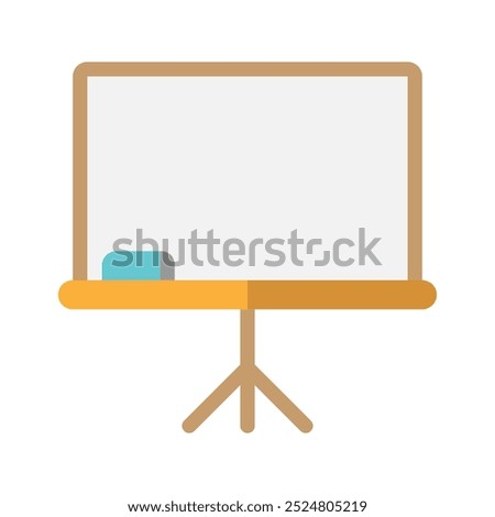 Whiteboard or learning board icons. with flat style, suitable for education and business symbol logo illustration.