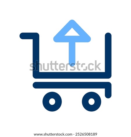 Check out cart icon symbol for business in pictogram color outline editable stroke illustration