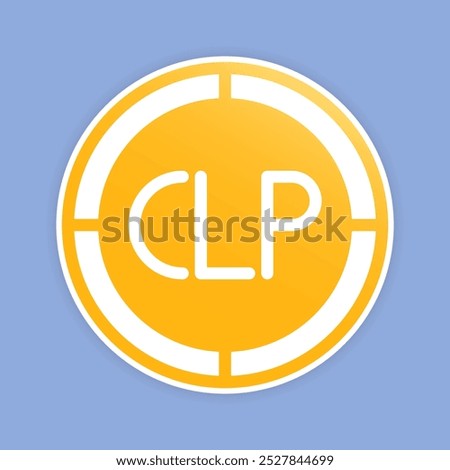 Peso coins icons. Chilean money symbol, luxurious gold gradient fill currency logo.