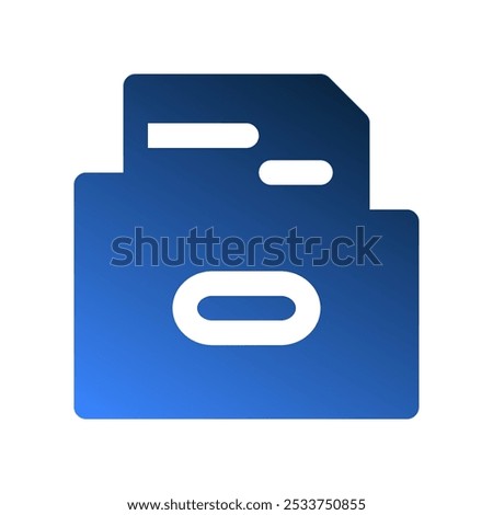 File organizer gradient fill icons. office symbol with an elegant and simple appearance.