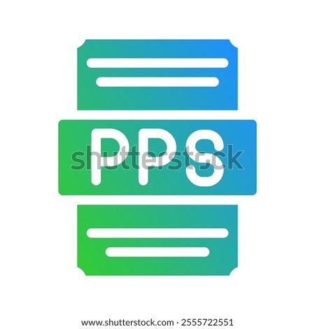 Pps gradient icons to represent spreadsheet files with a modern aesthetic.