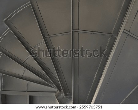 Similar – Image, Stock Photo Warehouse with spiral staircase at sunrise