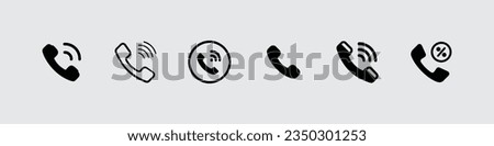 Phone icon vector. Set of flat Phone and mobile phone symbol collection, Telephone icons collection,  mobile icon symbol set. Smartphone, Old mobile logo sign, Phone icon vector