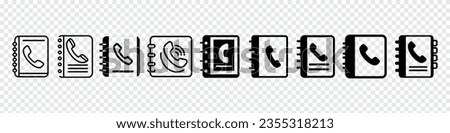 phonebook icon in different style vector illustration. Vector phonebook icon. Phone book label icon, Contact book line icon.  Phonebook outline vector icons. Symbol,