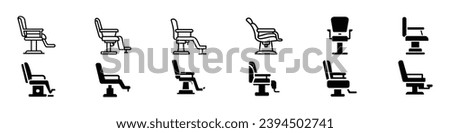  Barber Chair icon, barber shop icon, Beauty salon chair outline vector icon. Thin line black beauty salon chair icon,  Barberchair Silhouette,  Barber Chair