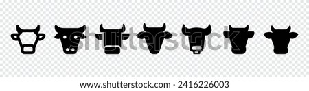 cow head icon, Bull bison icon, bull head icon, Head of a Cow, Bull Head Silhouette Icon, buffalo icons